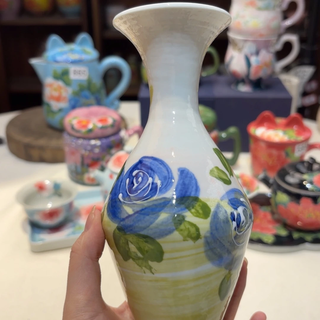 景德镇手绘高温釉下彩陶瓷茶具