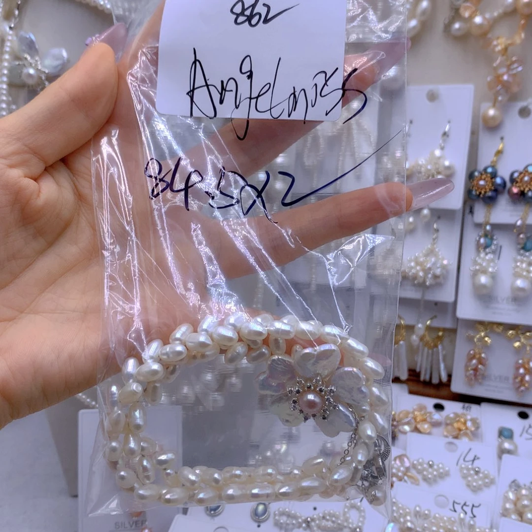 银S925镶嵌耳饰淡水珍珠A****s