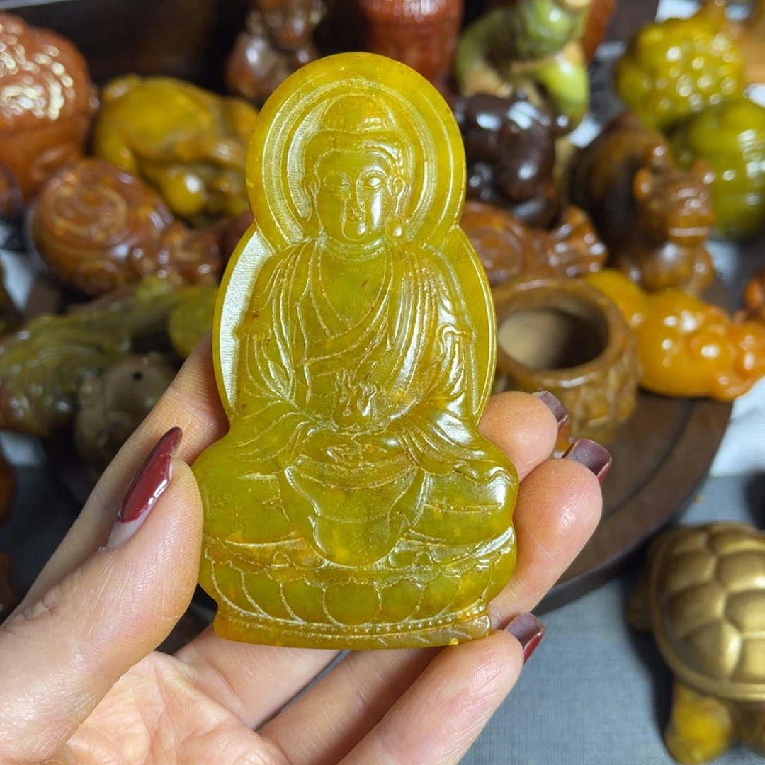 蛇纹石玉合金颈饰