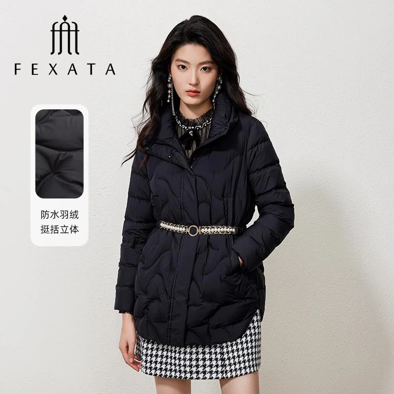 【诗语专属】FEXATA斐格思轻暖不规则保暖羽绒服外套女