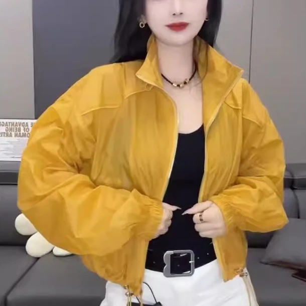 小个子防晒衣女2025新款夏季洋气时尚百搭轻薄透气长袖防晒服上衣