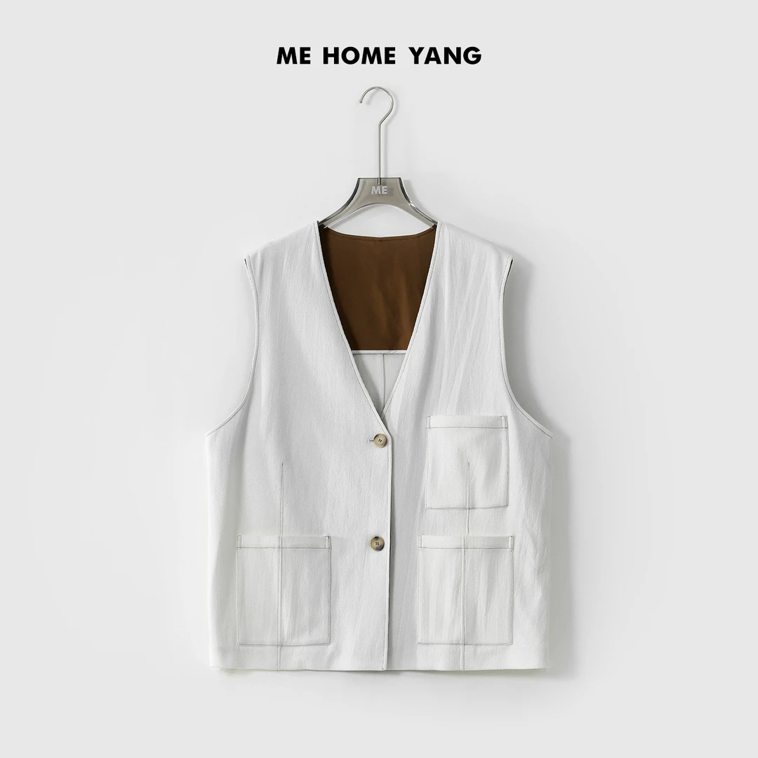 ME【本家马甲】新款女士设计感舒适简约气质款马甲MEQC1048