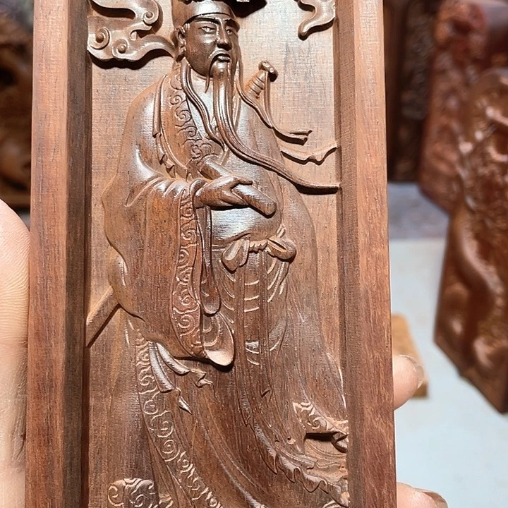 非洲紫檀（红花梨）丹**莲大号双面