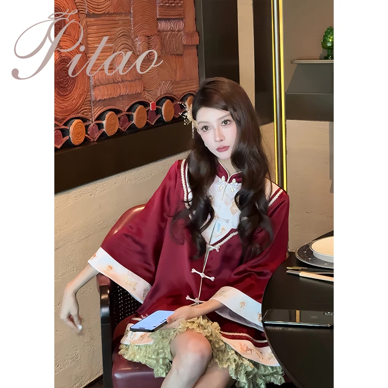 杜屁屁桃PITAO原创【红袖香】气质小众显瘦气质优雅别致外套