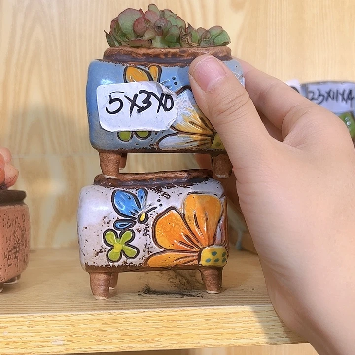 陶瓷多肉花盆满15包邮