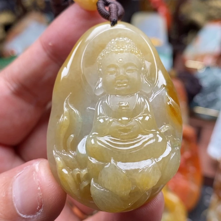 【闪购商品】颈饰未镶嵌翡翠唐*福缅甸翡翠A货吊坠
