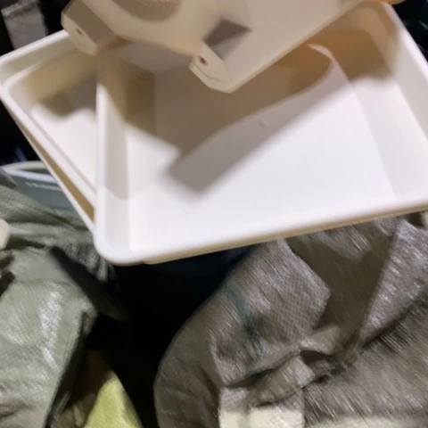 树脂巴**雨3个方形米色托盘