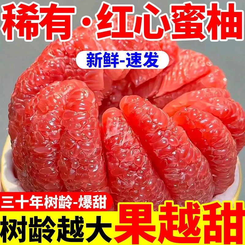 【红心蜜柚】现摘头茬老树红心柚子新鲜采摘 广西福建多仓发货
