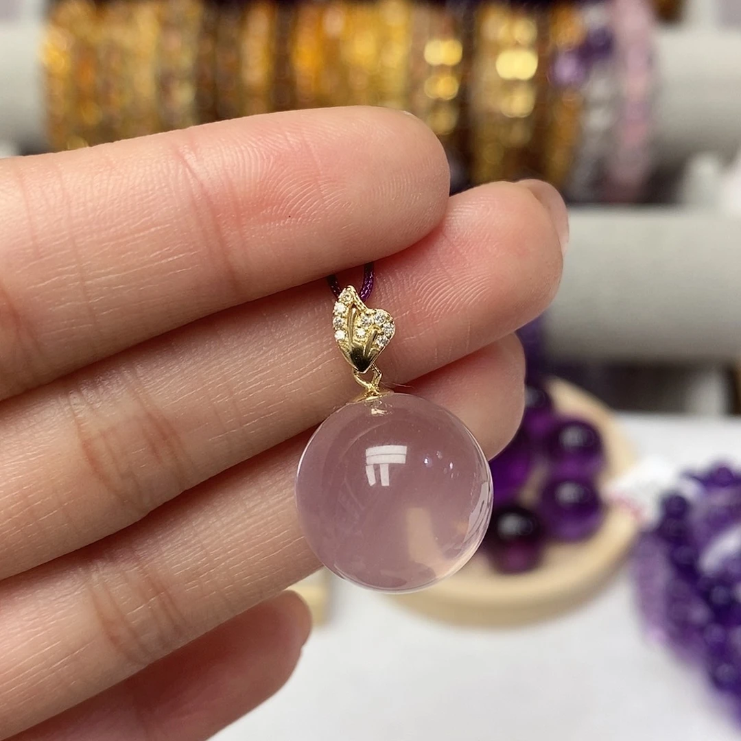 吊坠(赠链)18K金镶嵌芙蓉石