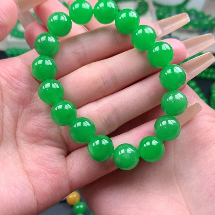 韩***利缅料卡12正阳绿手链