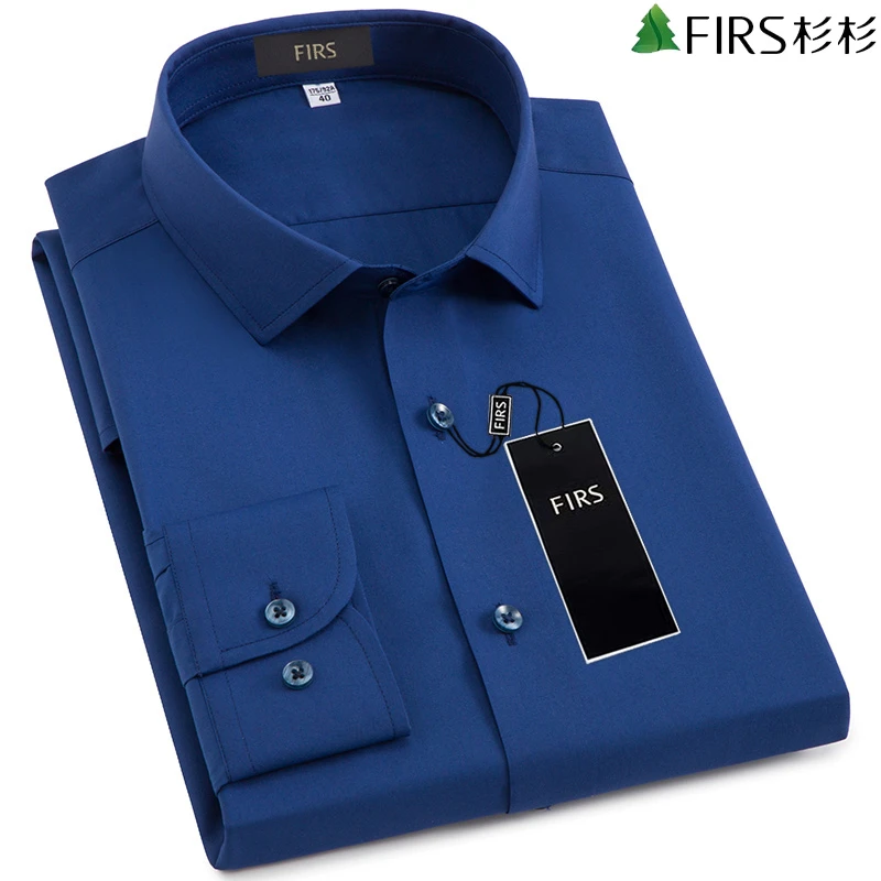 杉杉25新款长袖莫尔代衬衫高档男式免烫衬衣秋季简约轻薄商务正装