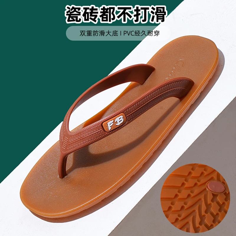 防滑人字拖托鞋夏季大底厚底男士男款人字拖鞋软底纹路防滑可外穿