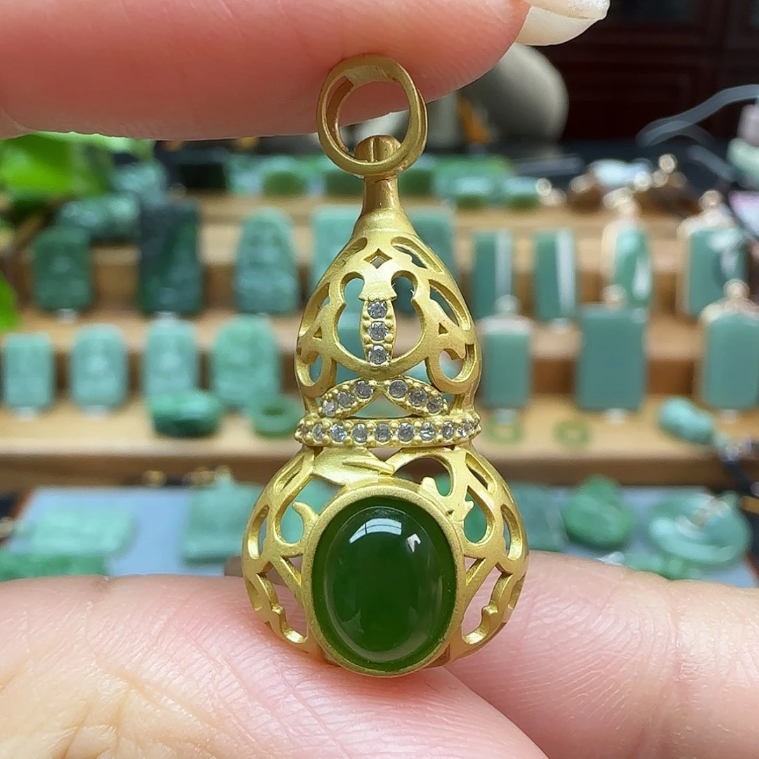 和田玉（碧玉）吊坠(不含链)未镶嵌