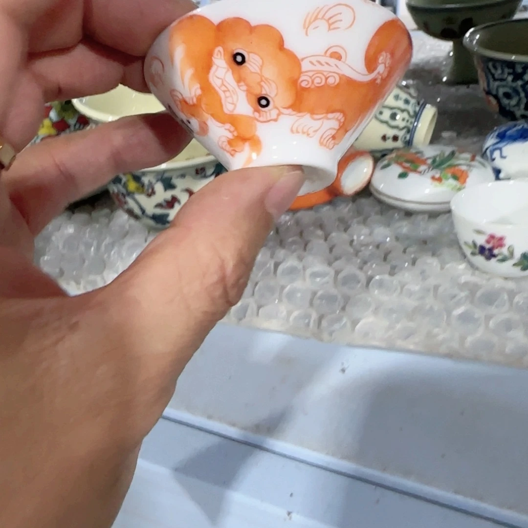 手绘瓷器，全部处理