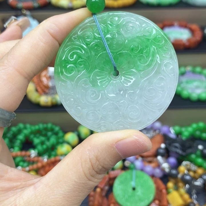 清***面翡翠未镶嵌颈饰项链15