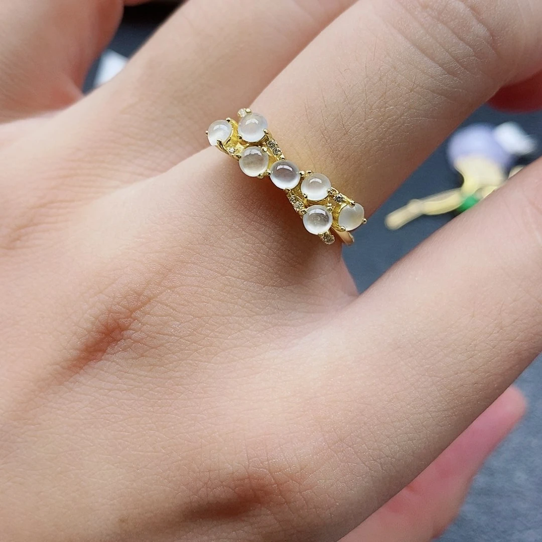 银S925镶嵌戒指翡翠