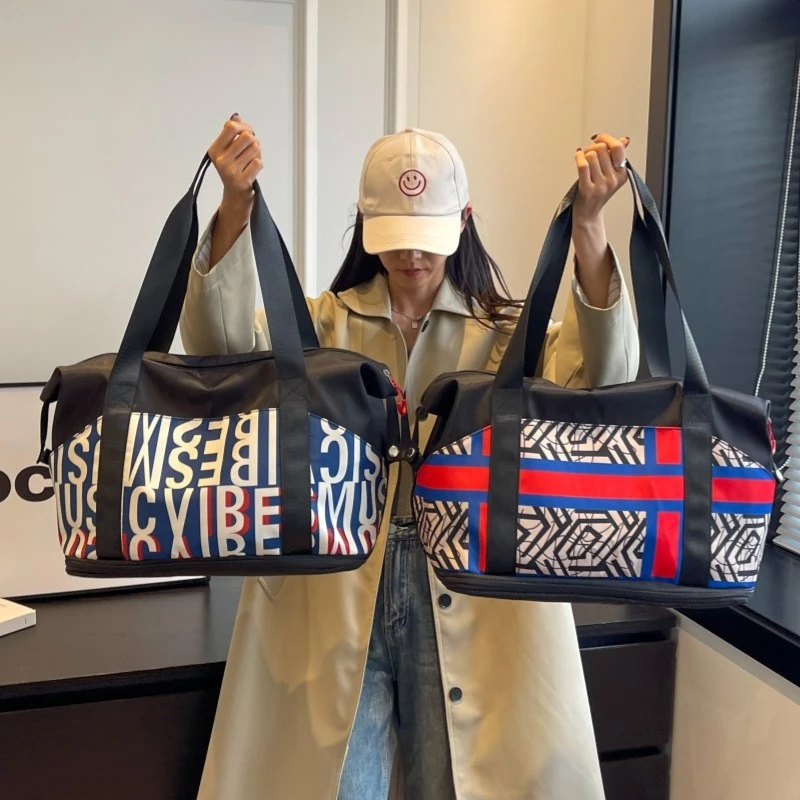 大容量便携旅行包女轻便防水行李包可套拉杆短途登机包待产收纳袋