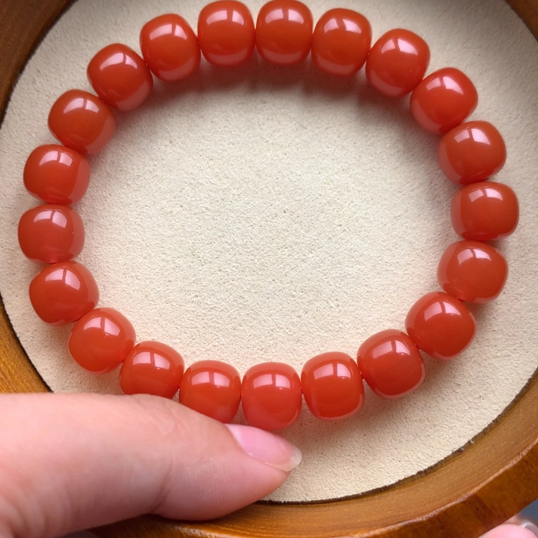 南红玛瑙未镶嵌保山天然原矿南红10mm+老型柿子红