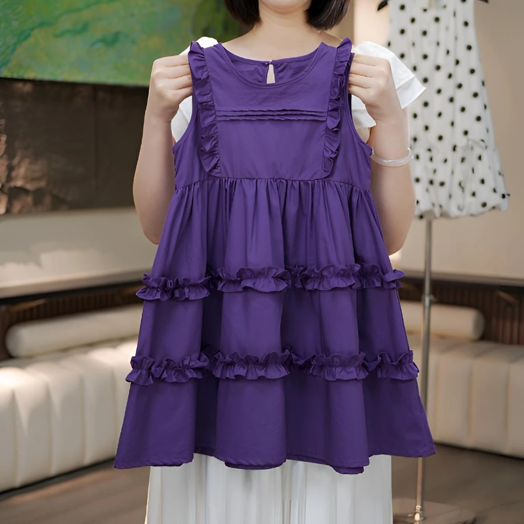 【夏季新款】亲子女童法式优雅2025新品显瘦洋气无袖韩版连衣裙