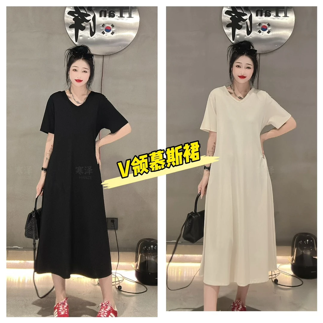 【寒泽自制】V领正肩慕斯裙2T911 -xx