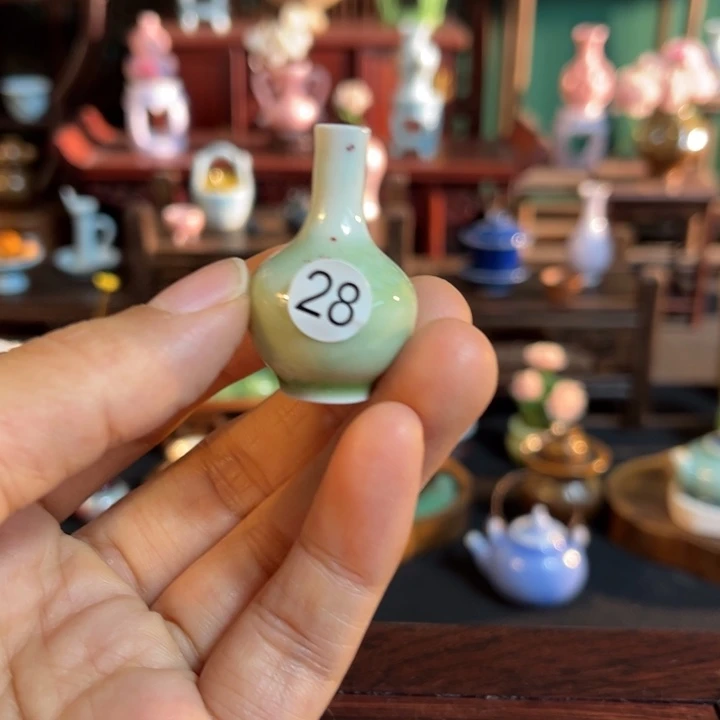 摆件微陶老王迷你花瓶