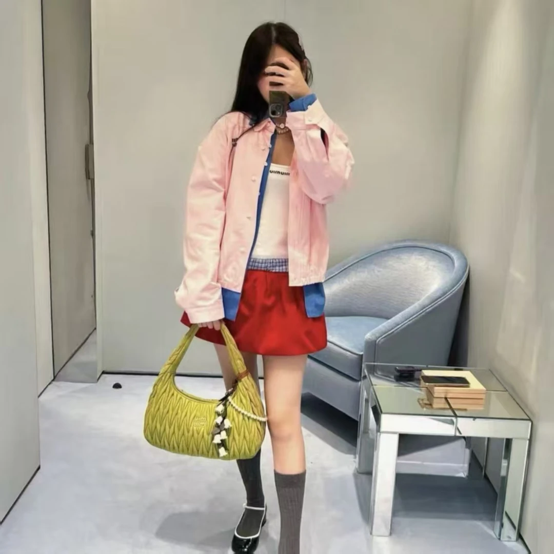 未使用 MIU MIU/缪缪 MiuMiu粉色衬衫外套40码/GZ137