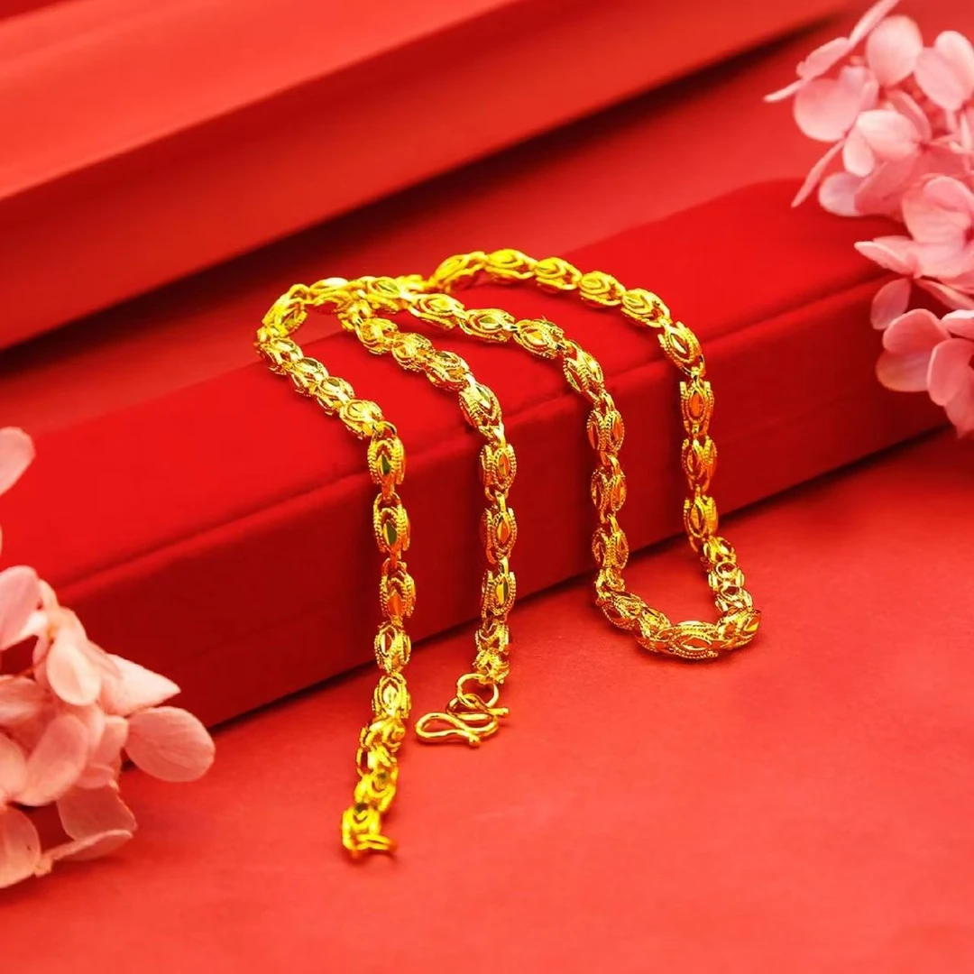 链子足银 郁金香瓜子项链