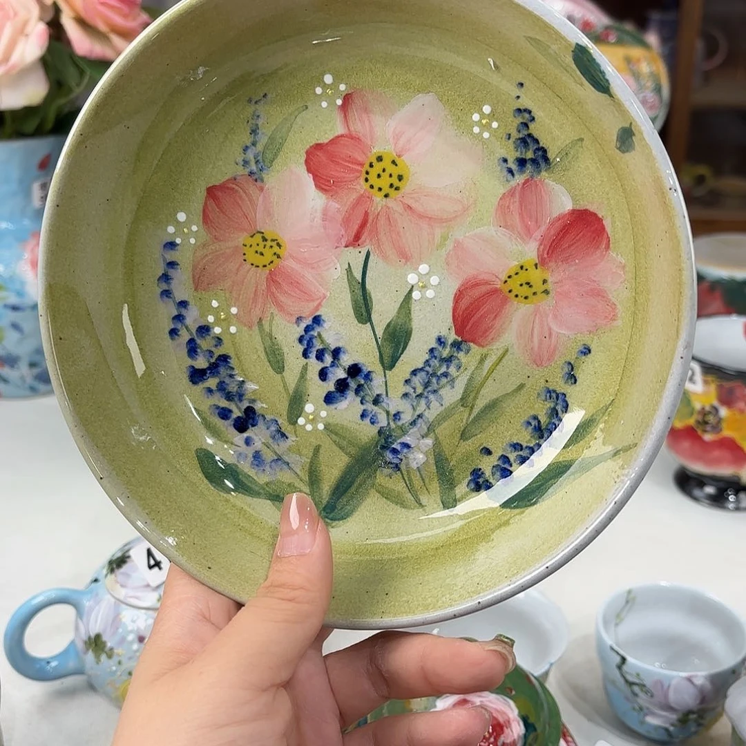 景德镇手绘高温釉下彩陶瓷茶具