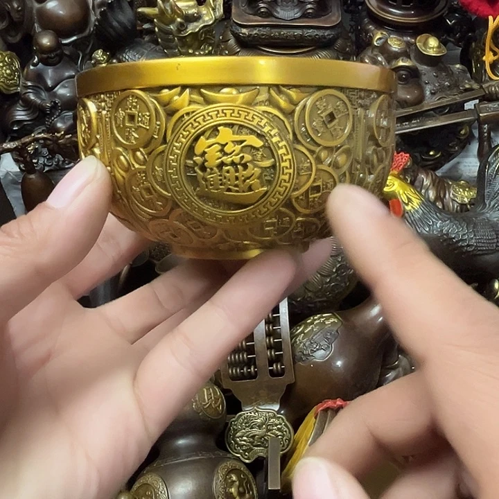 顺顺利利，铜器摆件