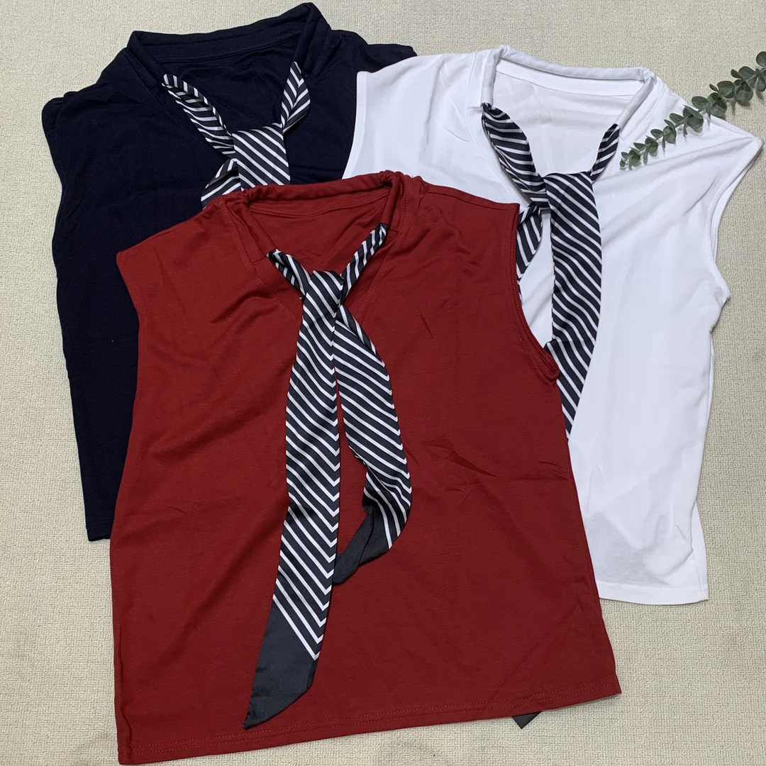 【MIDUO米多】（6508）女士夏季领带无袖上衣