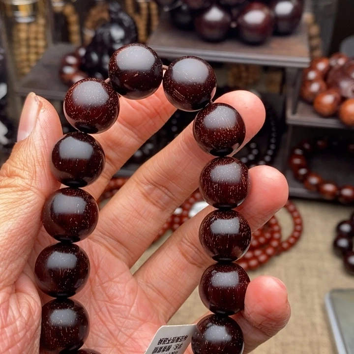 檀香紫檀（小叶紫檀）手串/手链赵*选1.5小爆满金星紫檀手串