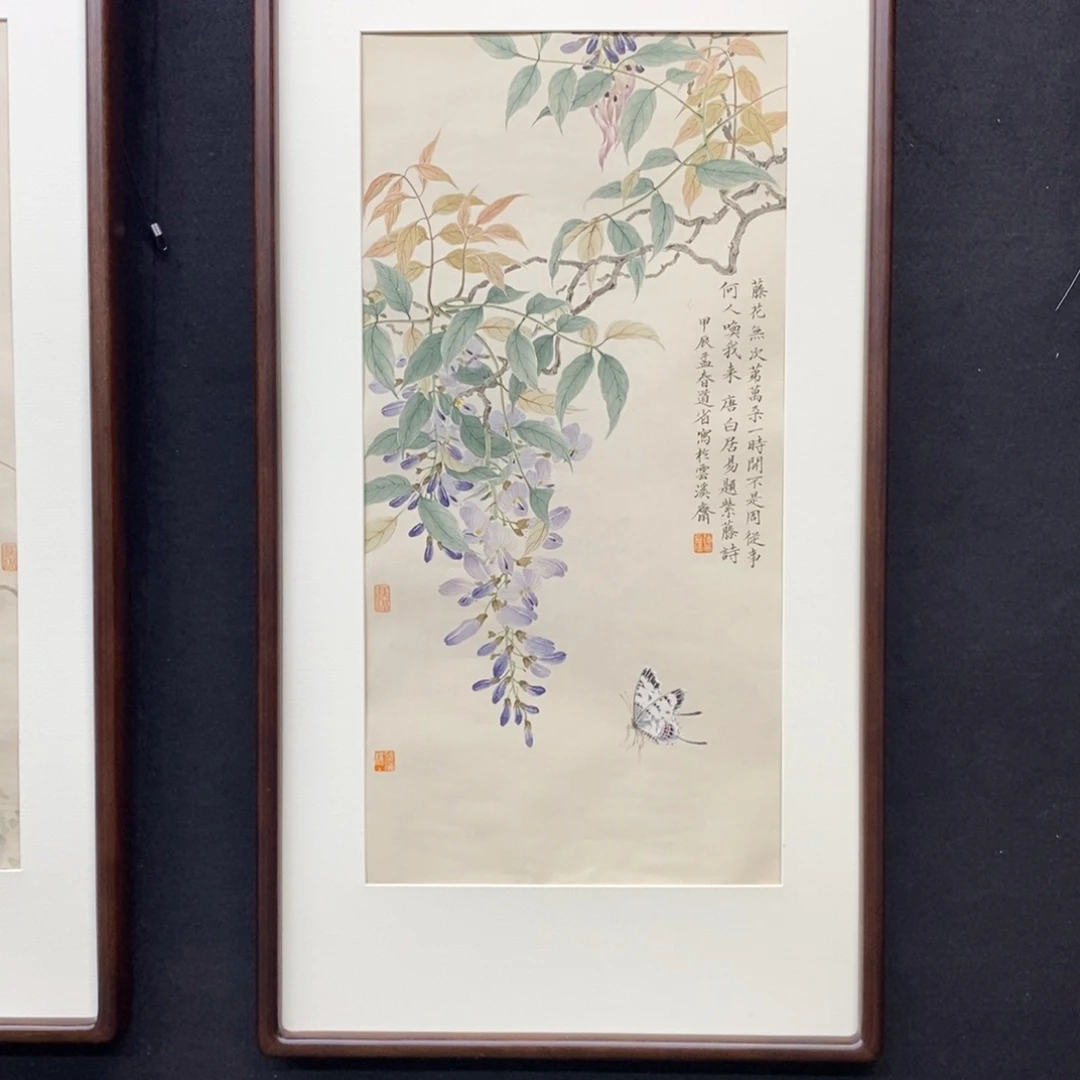 国画手绘国画精品花鸟，李道省，带框包邮