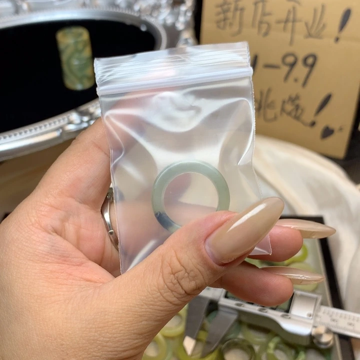 我***呀合金蛇纹石玉戒指