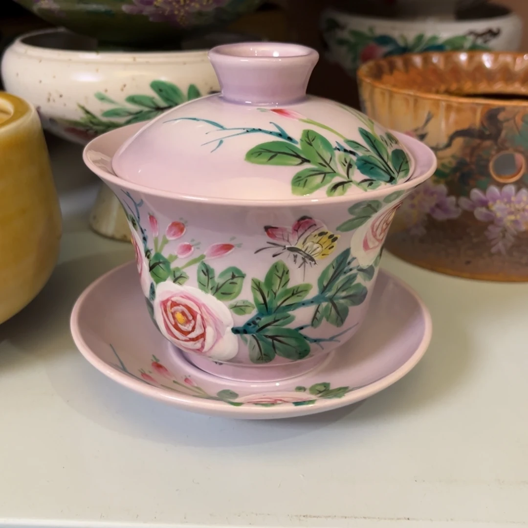 柴烧手工手绘陶瓷