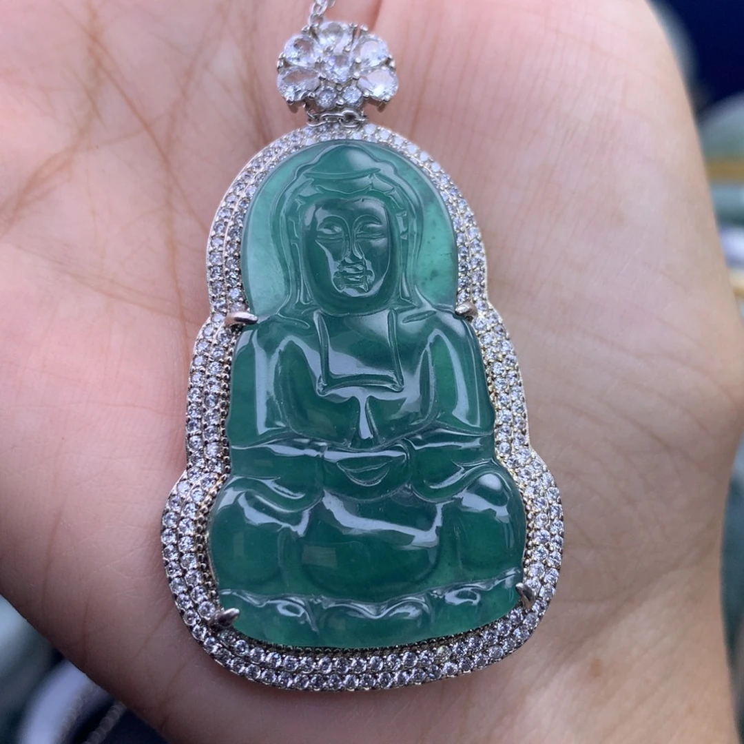 翡翠未镶嵌挂件吊坠