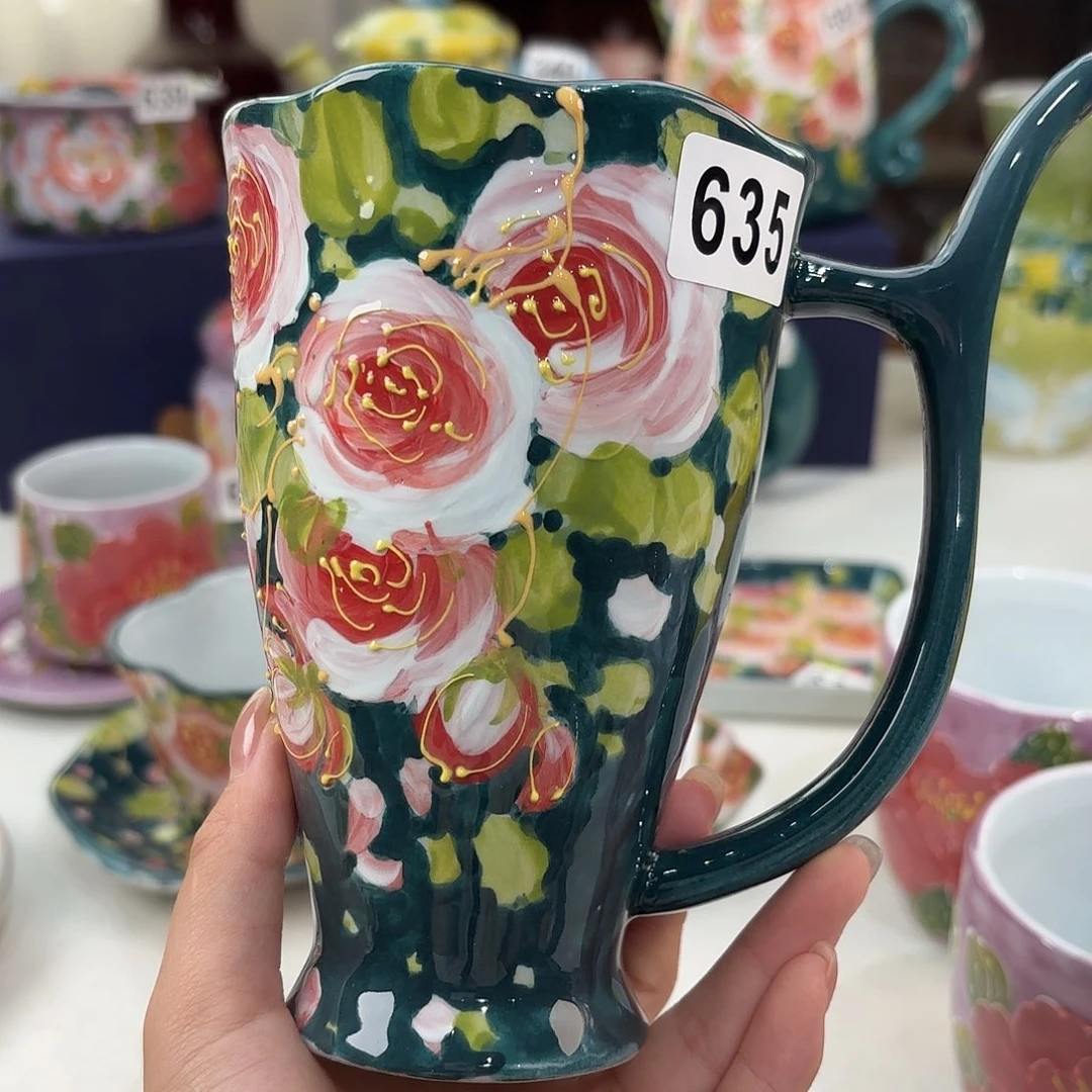 景德镇手绘高温釉下彩陶瓷茶具