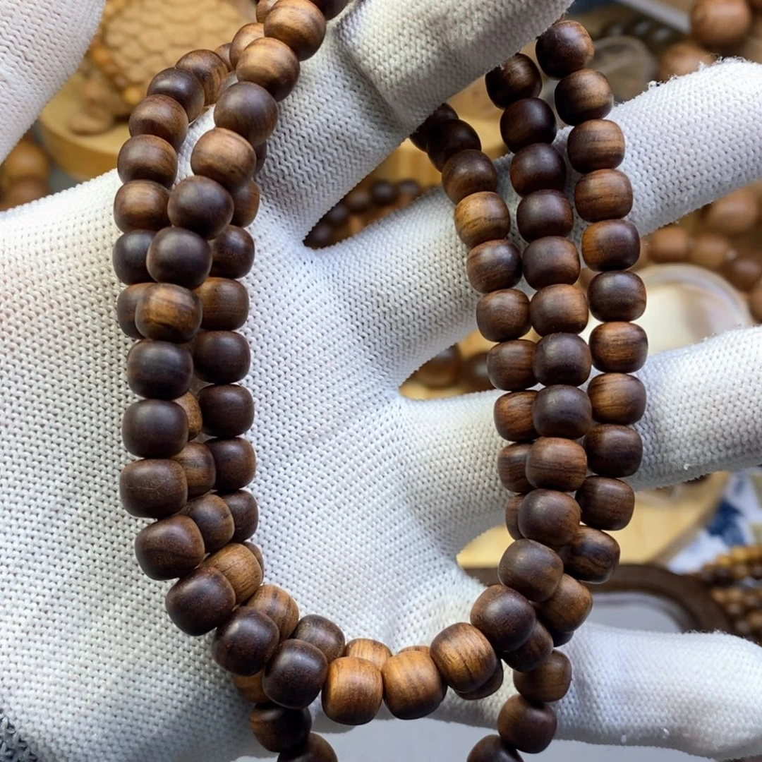 檀香木手串/手链妞*！7✖️8老山檀黑肉焦糖微微瑕