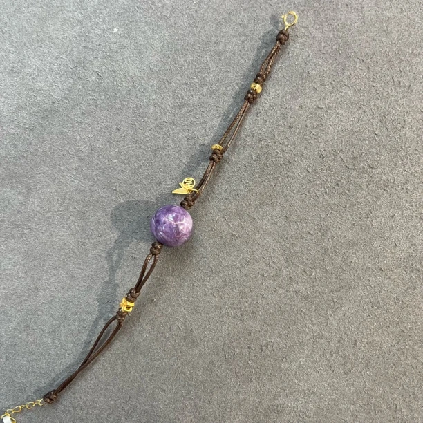 D373-紫龙晶S925银手链5102