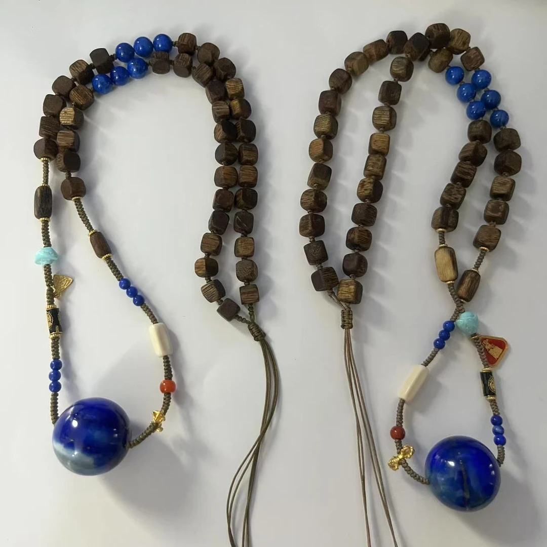 青金石单珠设计款项链轻奢珠宝多样性发其一