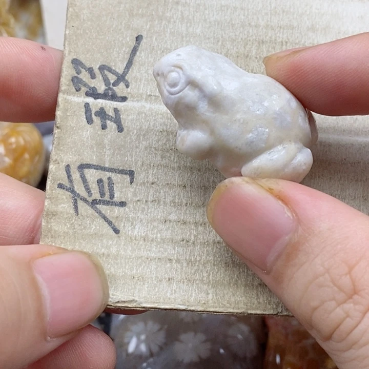颈饰未镶嵌硅化珊瑚(珊瑚玉)春**明小摆件