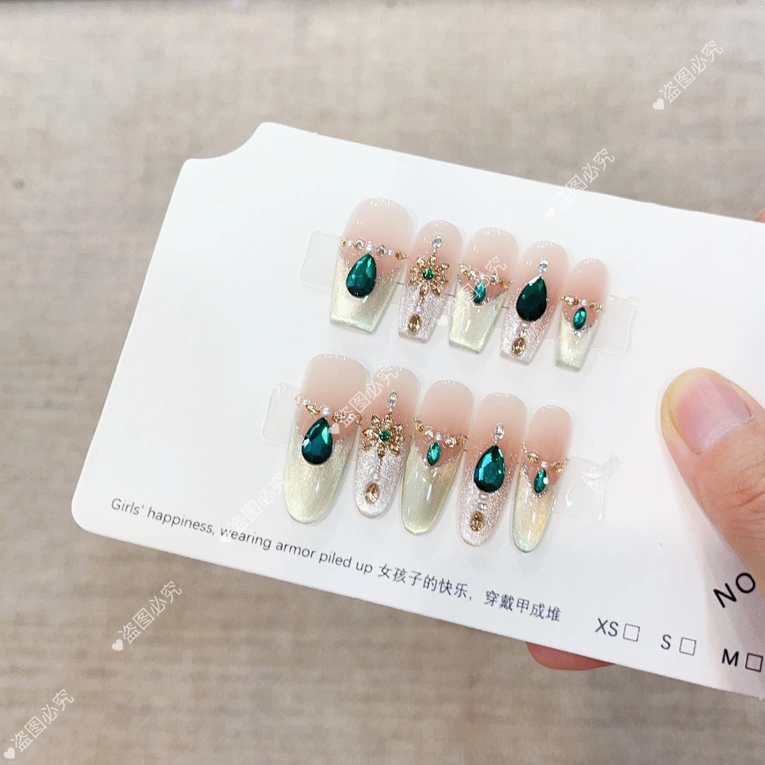 【熹妃娘娘】纯手工穿戴甲可拆卸甲片10片（无收纳盒）