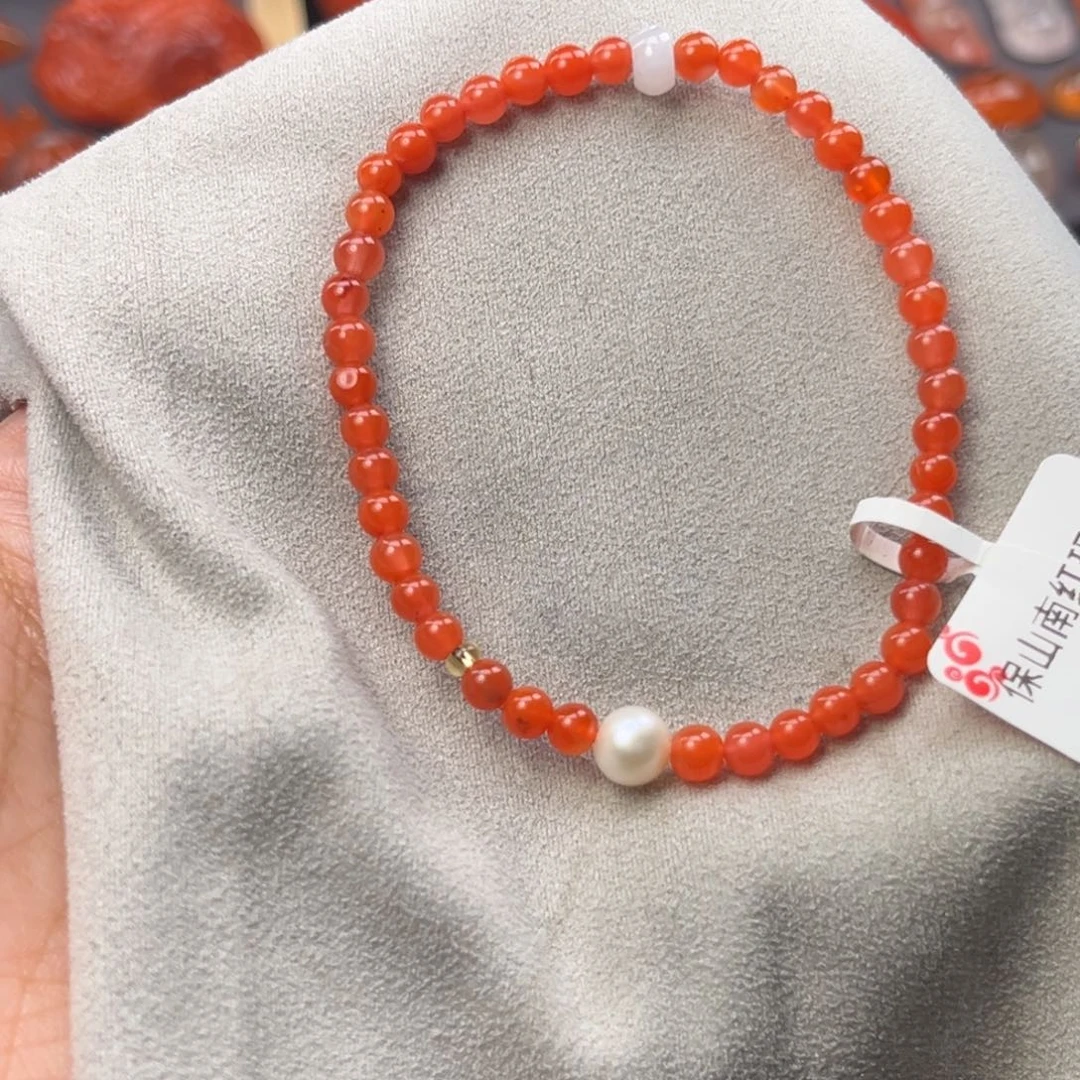 南红玛瑙未镶嵌手链