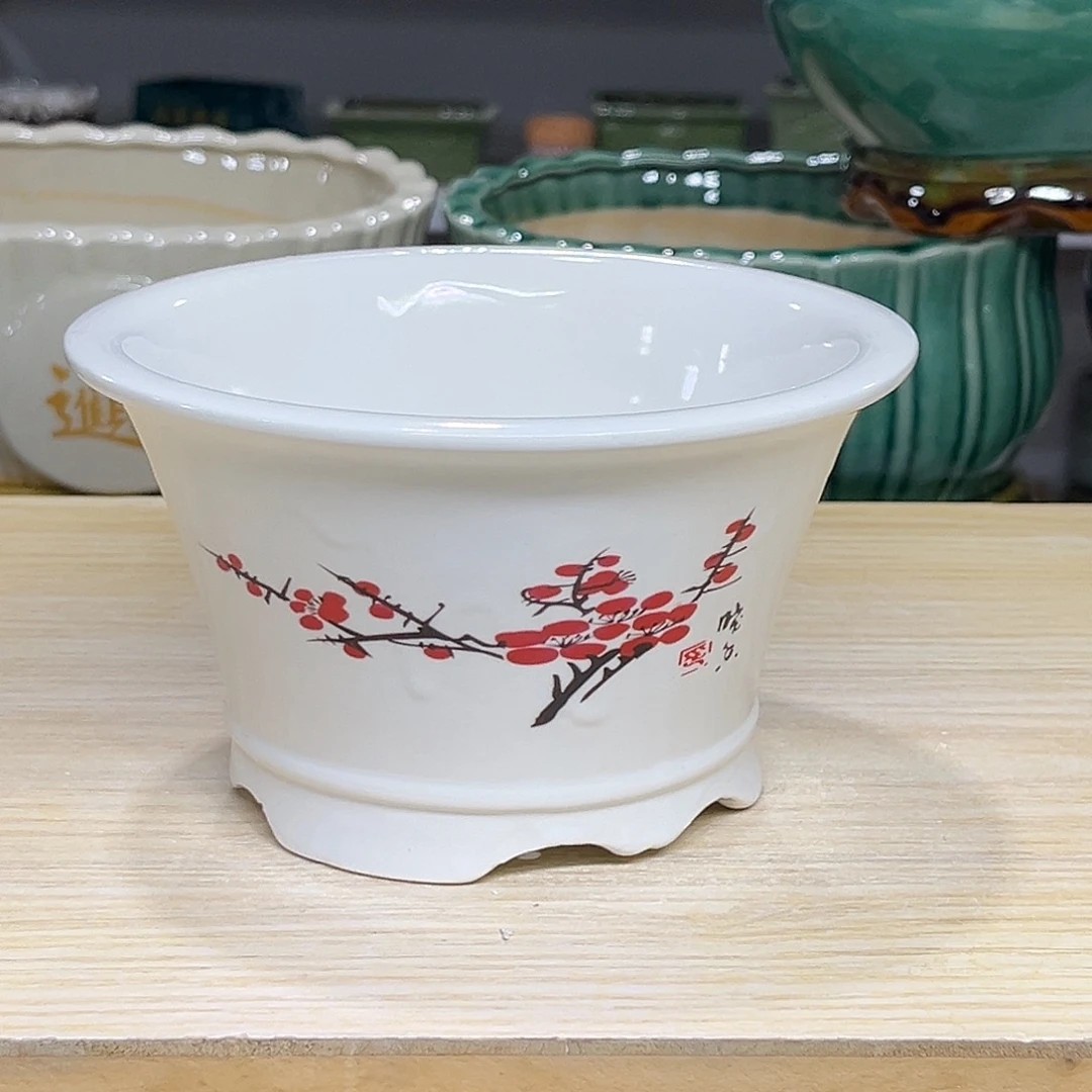 陶瓷绿植多肉微瑕花盆口径15*9