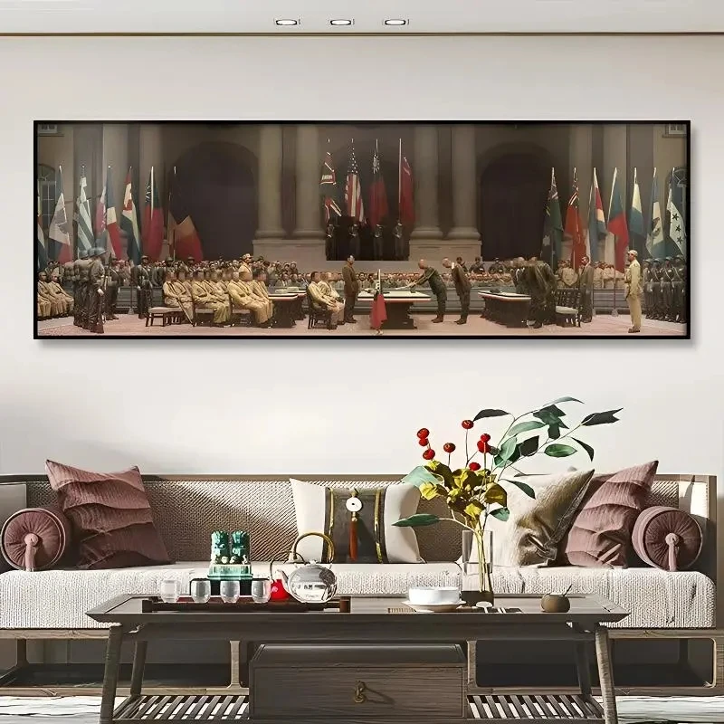 客厅沙发海报挂画办公室茶室背景墙书房装饰画