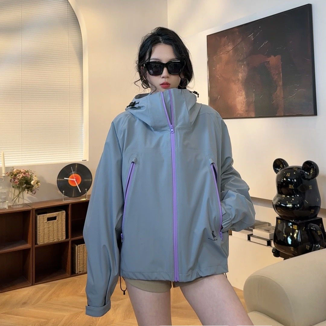 鸟款大牌平替2025软壳单层冲锋衣女爆款户外防风防水透气登山服
