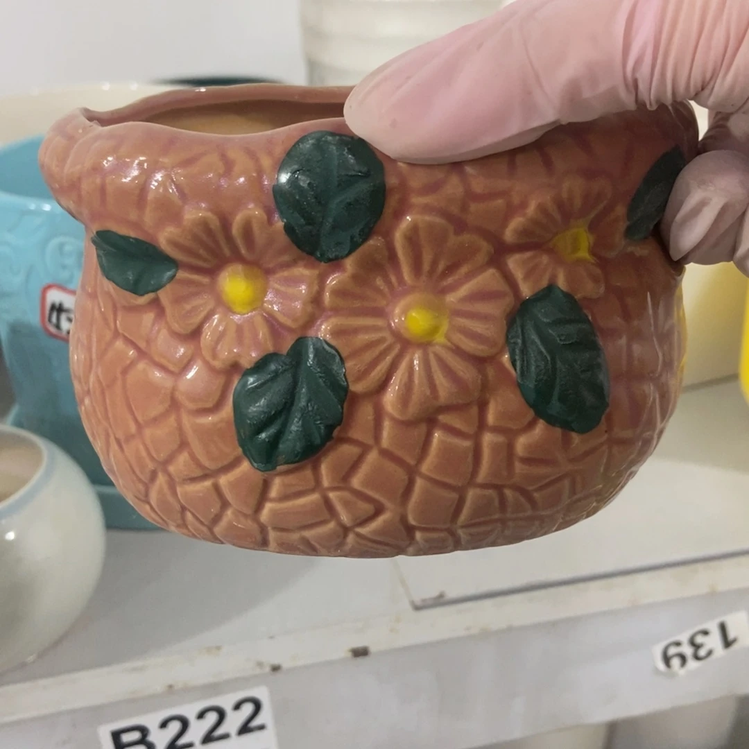 红陶高温陶瓷花盆