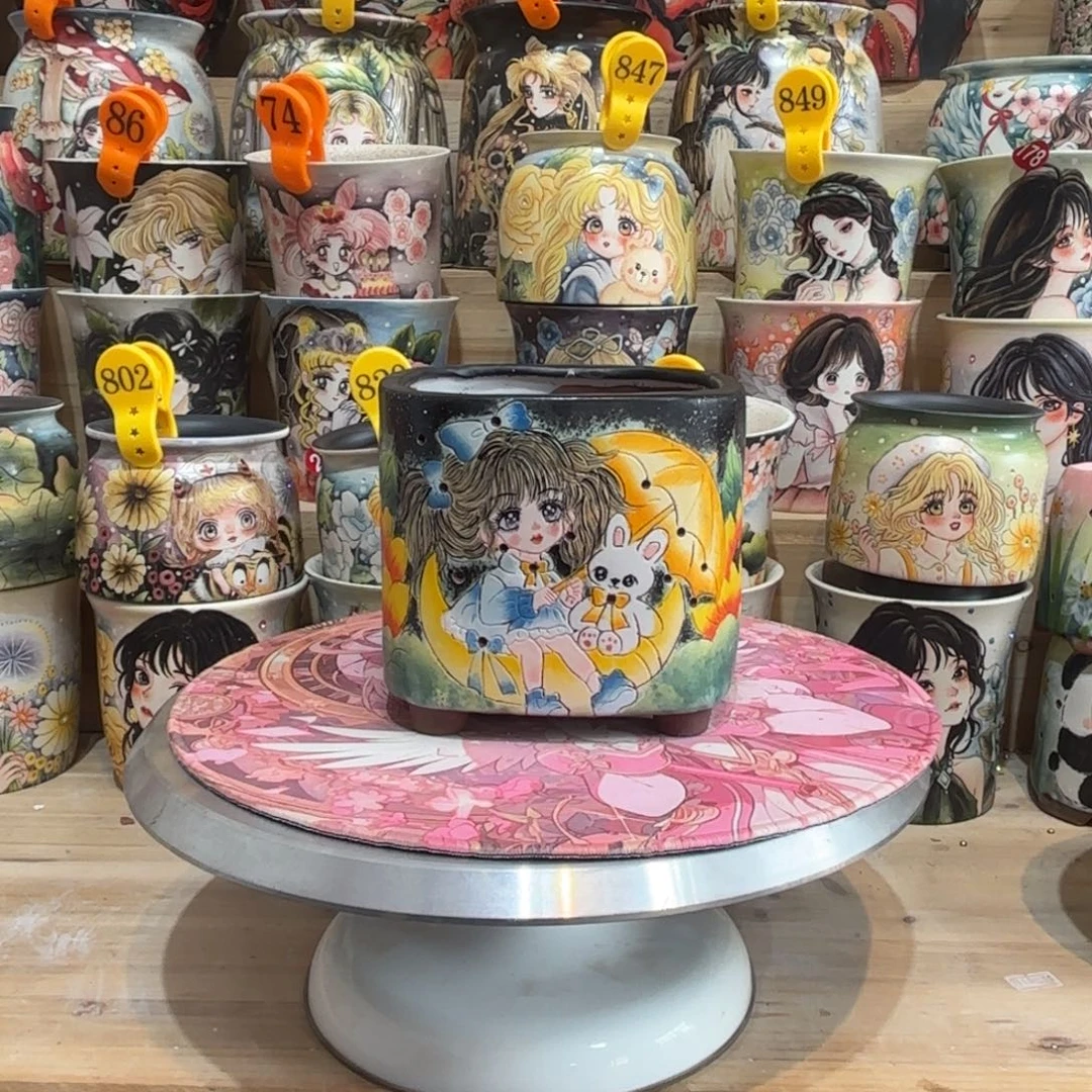 景德镇手绘花盆陶瓷12/12