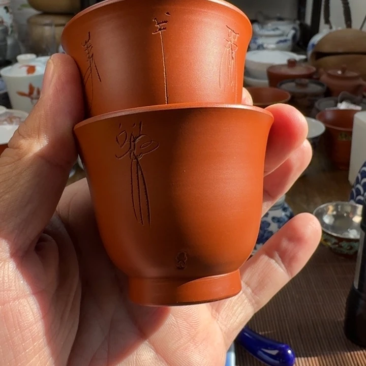 用***4青花瓷器杯子茶具