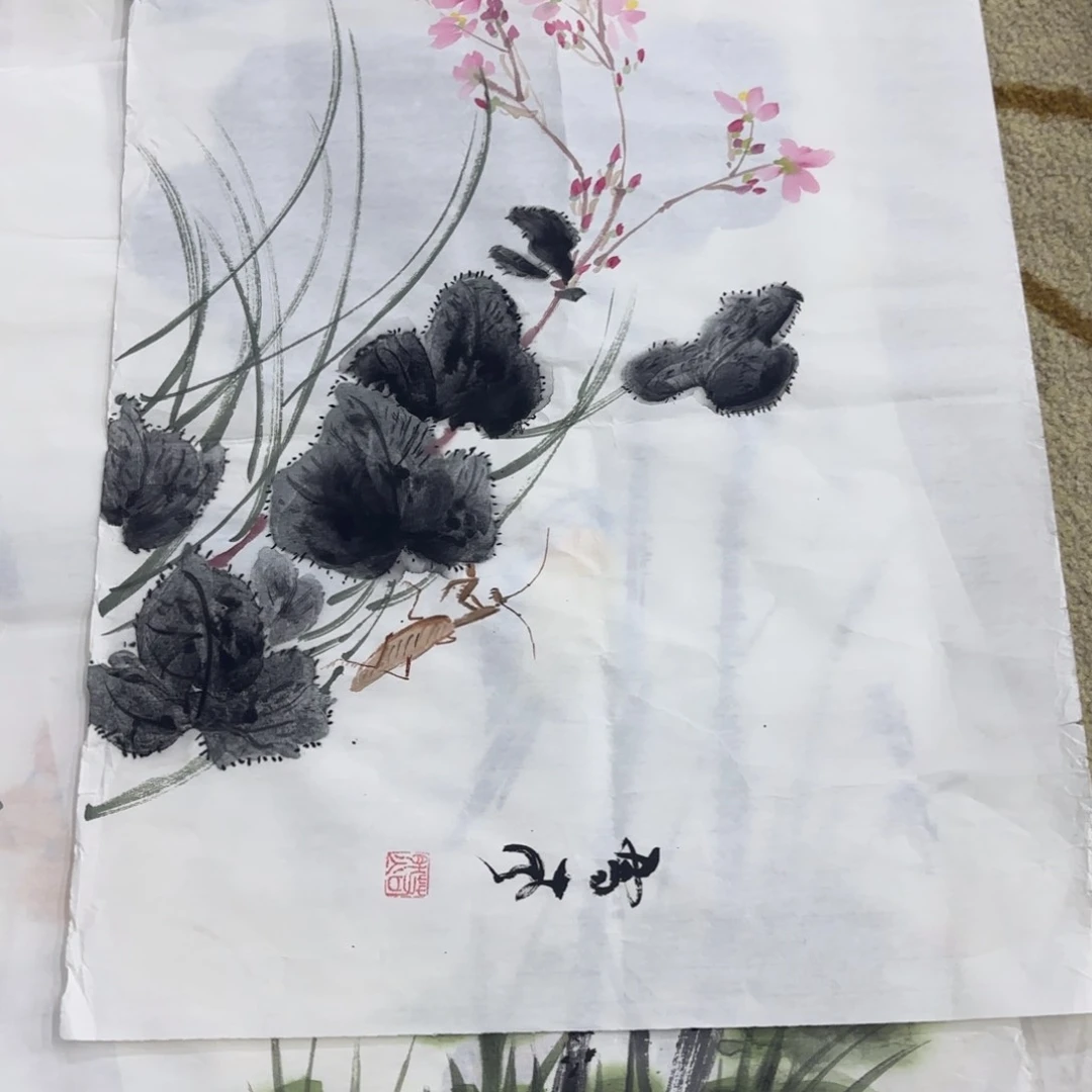 国画山****贸小丫花鸟小品一张