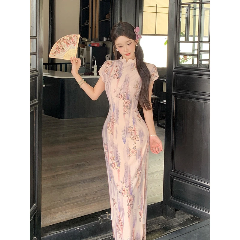 改良旗袍女新中式2025新款上班可穿连衣裙绝美年轻款夏季穿搭国风